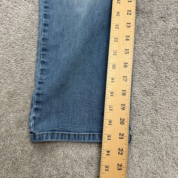 Vintage Y2K 2005 J.Jill Capri Cropped Wide Leg Denim Jeans Womens 8P 28x21 Blue - Picture 10 of 15